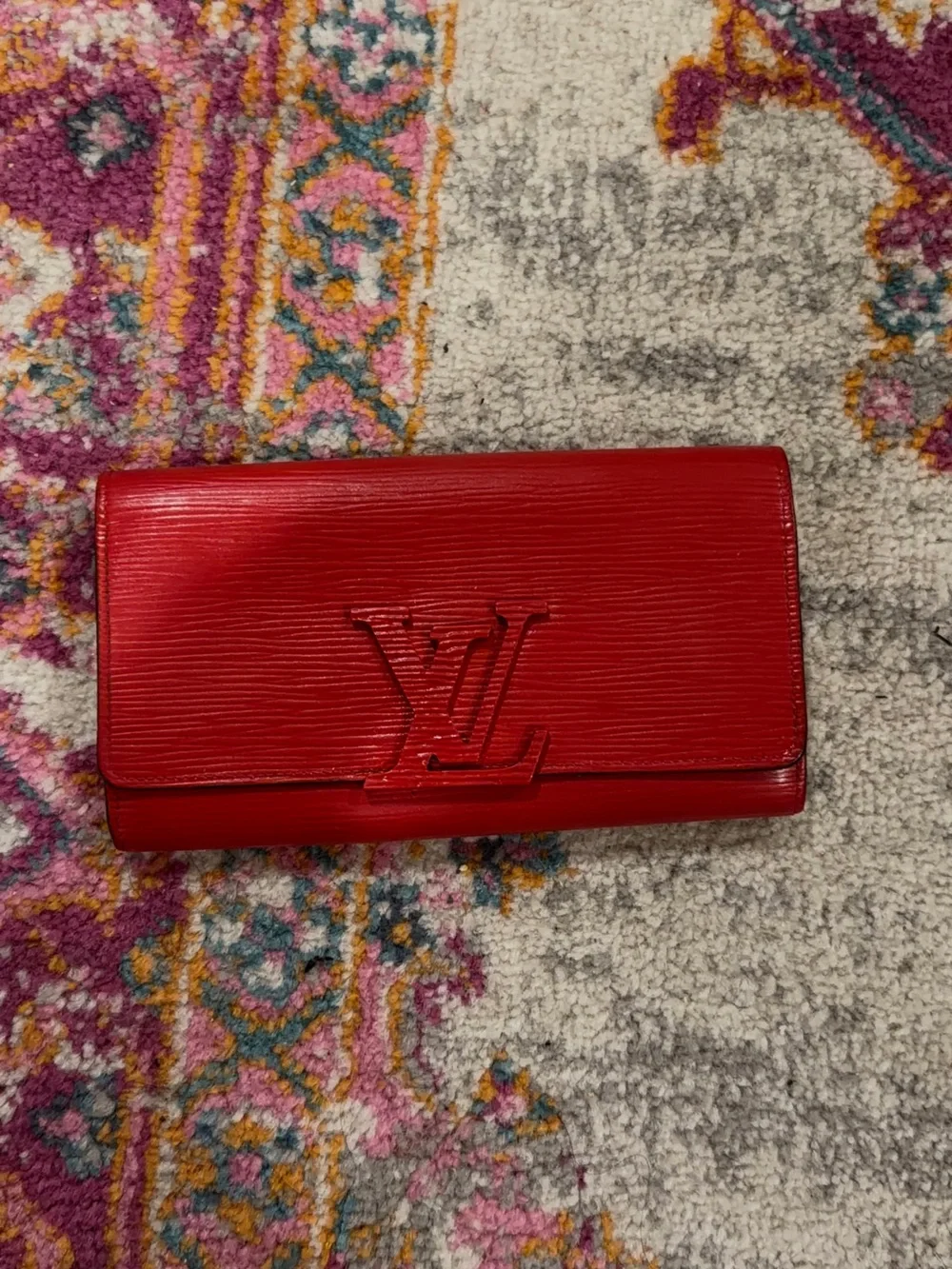 Louis Vuitton Red Epi Leather Wallet